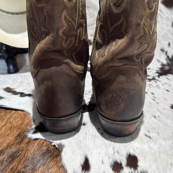 Justin Western Leather Boots Size 10.5D