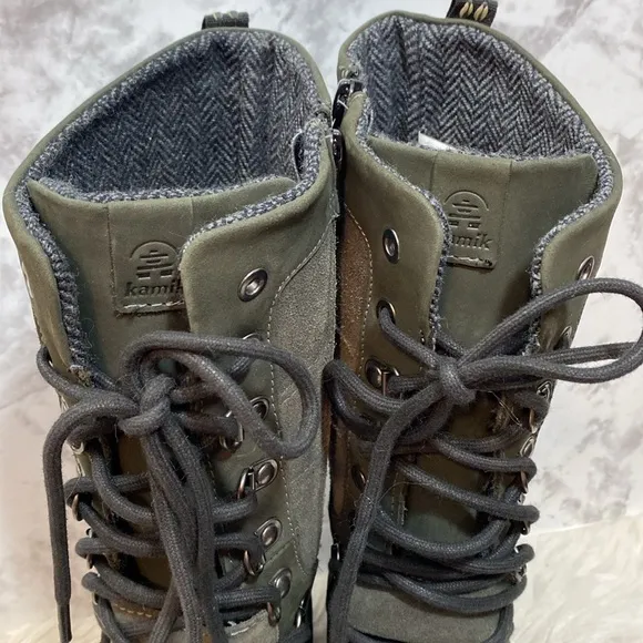 Kamik Ariel Waterproof Boot in Charcoal, Size 6