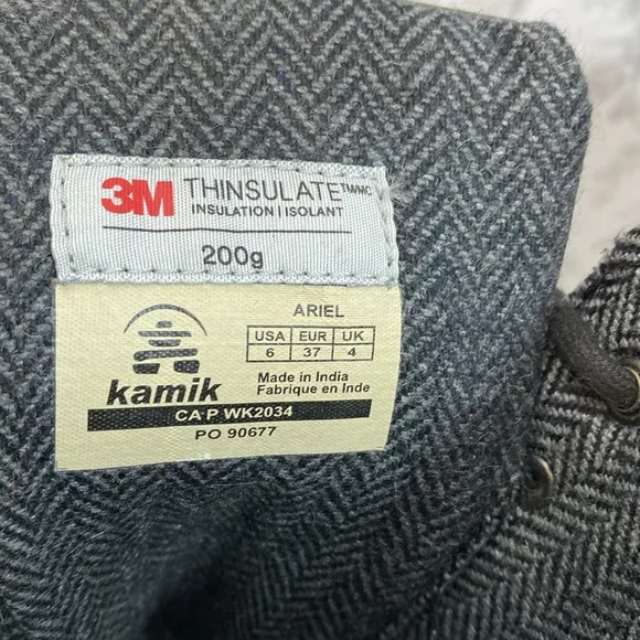 Kamik Ariel Waterproof Boot in Charcoal, Size 6