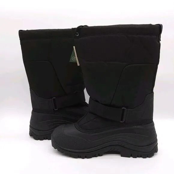 Kamik Mens‎ Size 11 Wide Greenbay 4W Snow Boots Black Waterproof Removable Liner