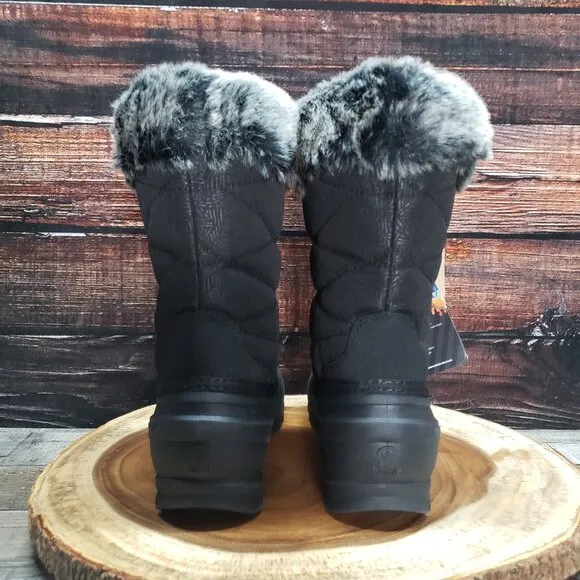 Kamik Womens Size 7 Momentum 3 Waterproof Insulated Outdoor Boots Black Vegan