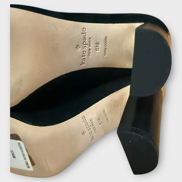Kate Spade Dillane Black Suede High-Heel Ankle Boots Womens Size 6 Tasseled NEW