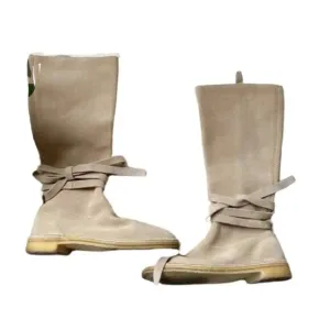 Kate Spade Leather Suede Tie Ankle Boots sz 8.5