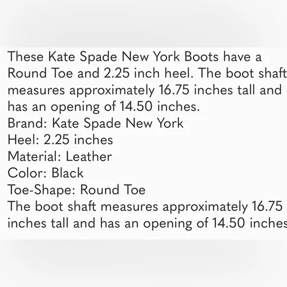 Kate Spade Mireille Black Leather Boot GUC Beautiful boots