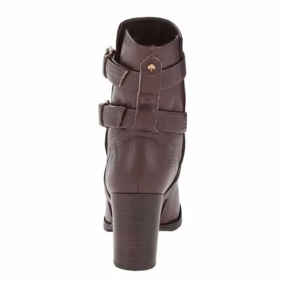 Kate Spade New Layne Mid Calf Lug Sole Buckle Boots 11M Brown $398