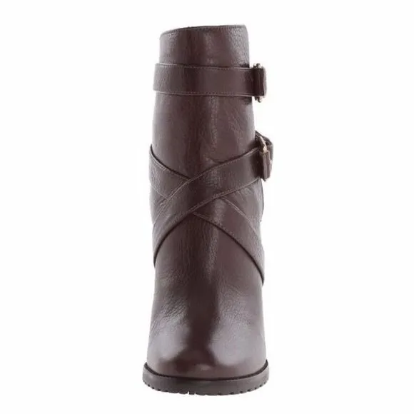 Kate Spade New Layne Mid Calf Lug Sole Buckle Boots 11M Brown $398
