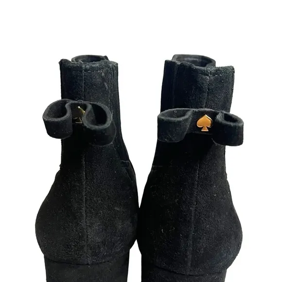 Kate Spade Suede Black Bow Boots