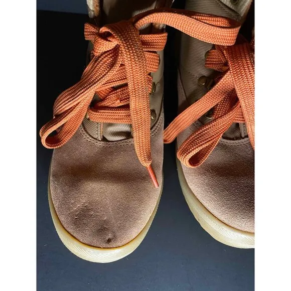 Keds Caramel Suede &amp; Splash Twill Womens 9.5 Camp Boots WH65275