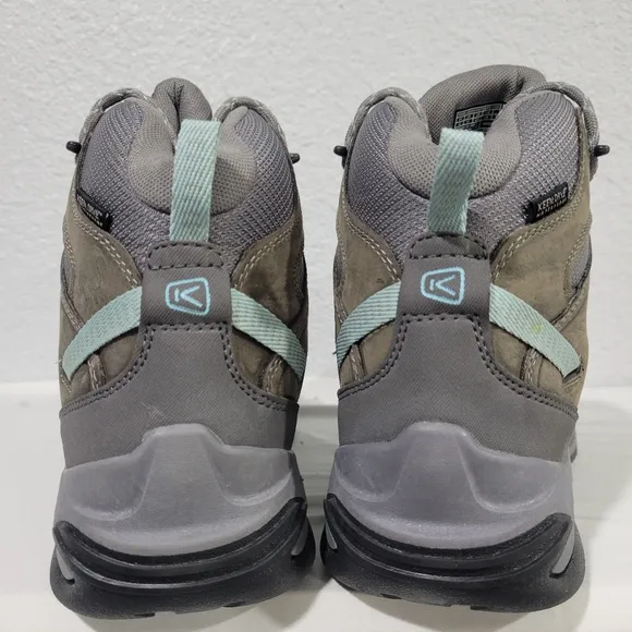 KEEN Circadia Mid Height Waterproof Hiking Boots Steel Grey/Blue Women size 111