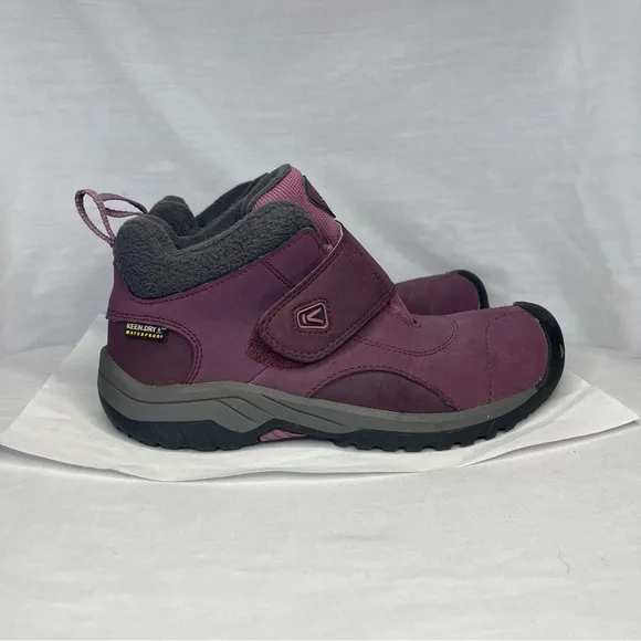 Keen Kootenay Winter Snow Boots Waterproof Fleece Lined Purple Youth Girls Sz 2