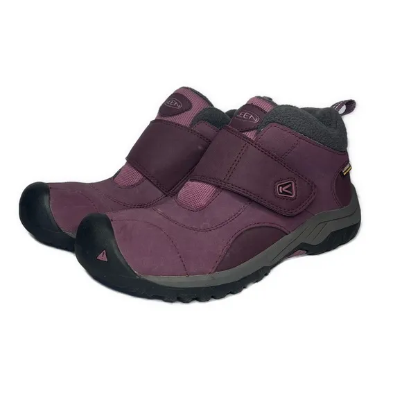 Keen Kootenay Winter Snow Boots Waterproof Fleece Lined Purple Youth Girls Sz 2