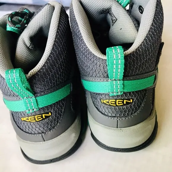 Keen Marshall Mid Hiking Boots Womens 6.5 Gray/Emerald Waterproof‎ Dry