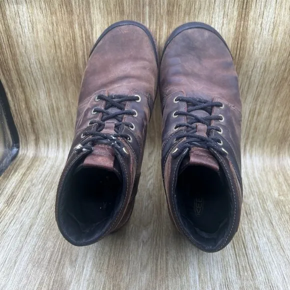 Keen The Rocker Boots Men's‎ Size 11.5 M Waterproof Leather Ankle Brown 1017488