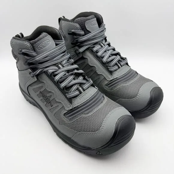 Keen Utility Mens Reno KBF Mid Work Boot US 9.5D Gray Composite Toe WP NIB