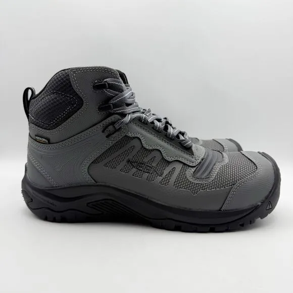 Keen Utility Mens Reno KBF Mid Work Boot US 9.5D Gray Composite Toe WP NIB