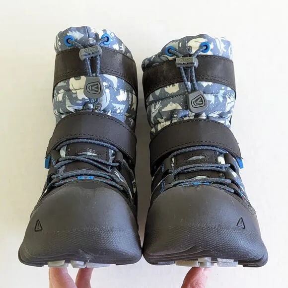 Keen Winterport Neo DT Waterproof Boot Sz 8 Toddler Steel Grey/ Brilliant Blue