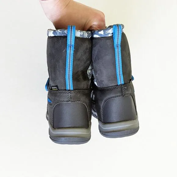 Keen Winterport Neo DT Waterproof Boot Sz 8 Toddler Steel Grey/ Brilliant Blue