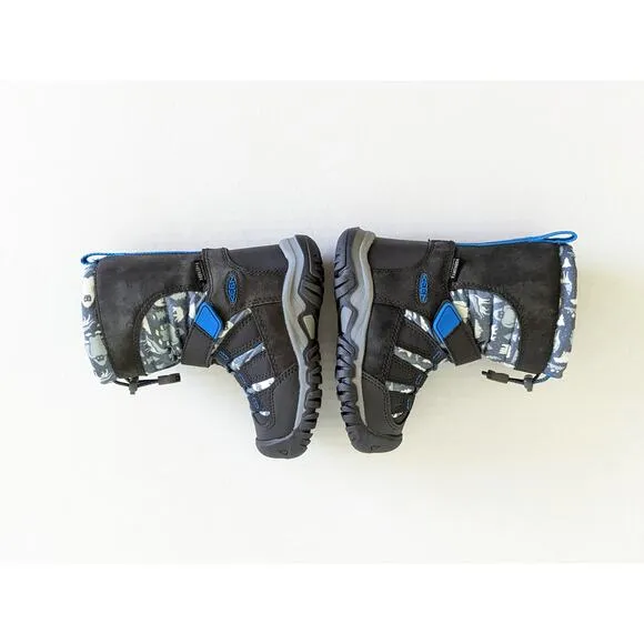 Keen Winterport Neo DT Waterproof Boot Sz 8 Toddler Steel Grey/ Brilliant Blue