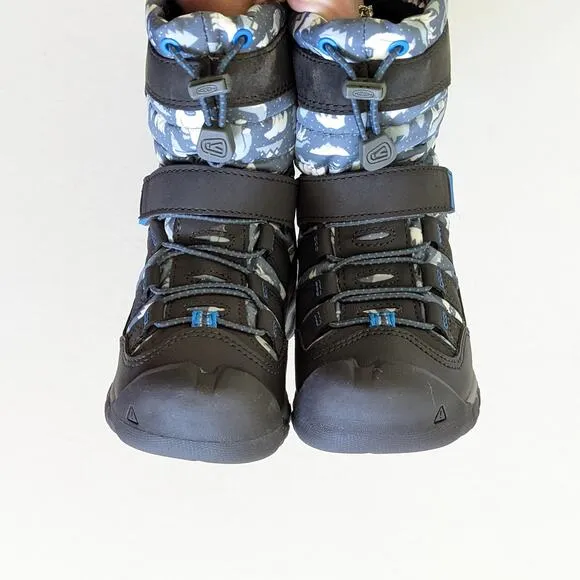 Keen Winterport Neo DT Waterproof Boot Sz 8 Toddler Steel Grey/ Brilliant Blue