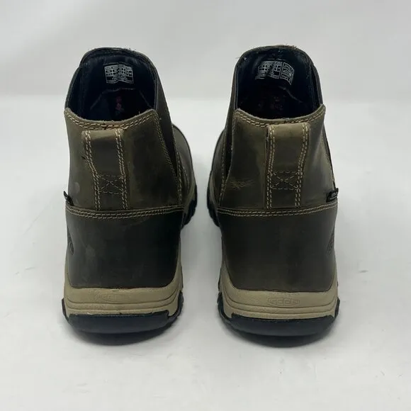 Keen women's Greta Waterproof Chelsea Boots olive green 7