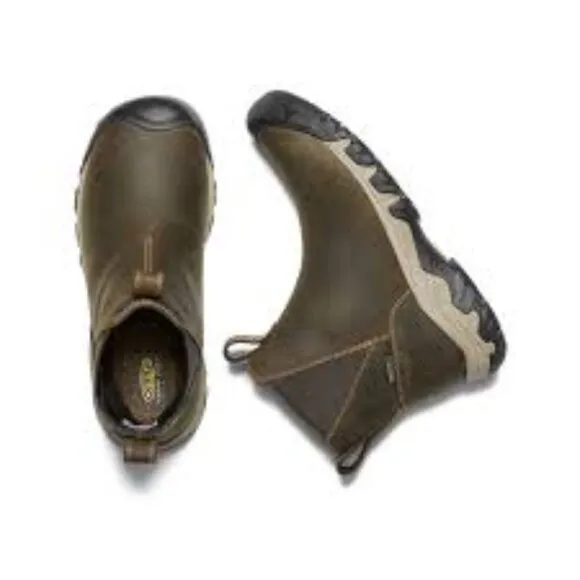Keen women's Greta Waterproof Chelsea Boots olive green 7
