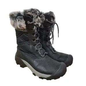 Keen Women’s Hoodoo III Black Winter Snow Boots Faux Fur Size 6 Insulated