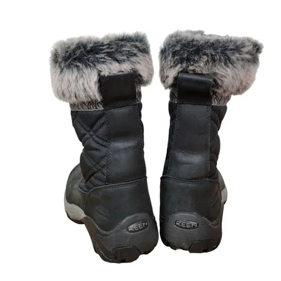 Keen Women’s Hoodoo III Black Winter Snow Boots Faux Fur Size 6 Insulated