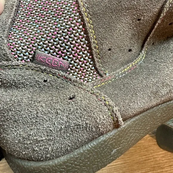 Keen Youth Leather Suede Side Zip Rainbow Riding Winter Boots