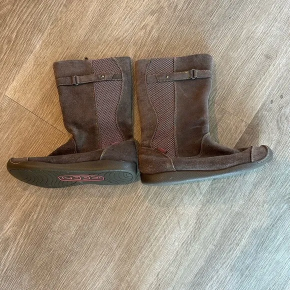 Keen Youth Leather Suede Side Zip Rainbow Riding Winter Boots