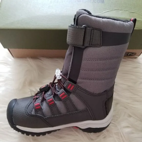 KEEN Snowport Neo Toddler Boy Boots Grey/Red Size 8