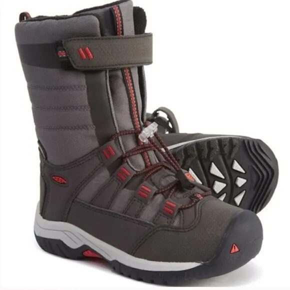 KEEN Snowport Neo Toddler Boy Boots Grey/Red Size 8