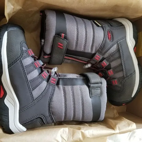KEEN Snowport Neo Toddler Boy Boots Grey/Red Size 8
