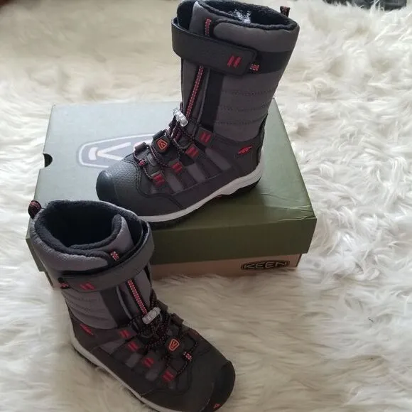 KEEN Snowport Neo Toddler Boy Boots Grey/Red Size 8