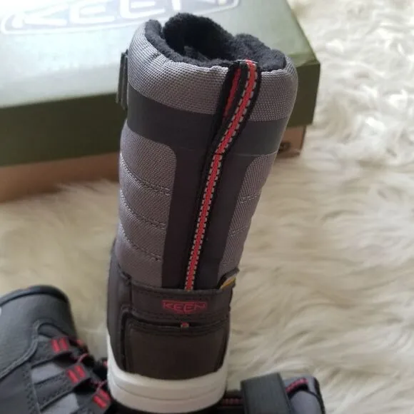 KEEN Snowport Neo Toddler Boy Boots Grey/Red Size 8