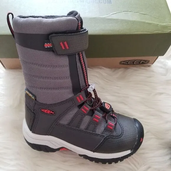 KEEN Snowport Neo Toddler Boy Boots Grey/Red Size 8