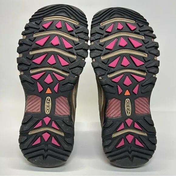 KEEN Womens Targhee III Mid Waterproof Hiking Boots in Weiss/Boysenberry 7.5