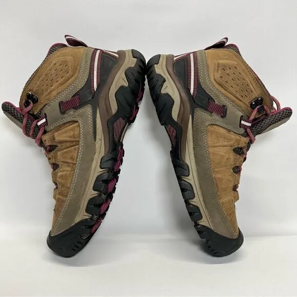 KEEN Womens Targhee III Mid Waterproof Hiking Boots in Weiss/Boysenberry 7.5