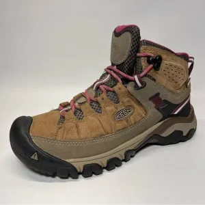 KEEN Womens Targhee III Mid Waterproof Hiking Boots in Weiss/Boysenberry 7.5