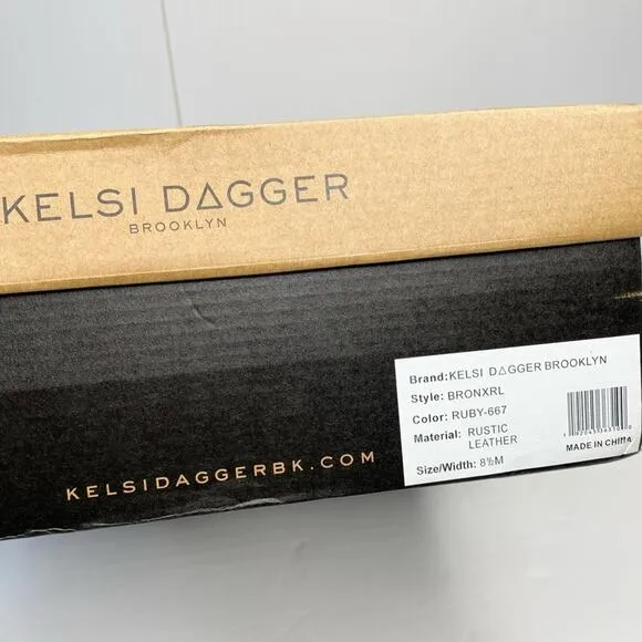 Kelsi Dagger Brooklyn Shearling Lined Leather Ankle Boots Lug Sole Red 8.5 M New