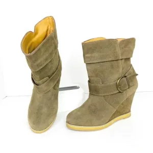 KELSI Dagger suede wedge ankle boots