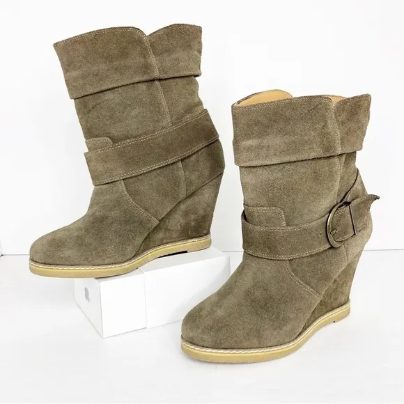 KELSI Dagger suede wedge ankle boots