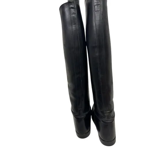 Kemptown | Tall Black Leather Boots, English‎ Riding Women's Size 6.5