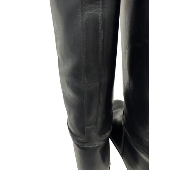 Kemptown | Tall Black Leather Boots, English‎ Riding Women's Size 6.5