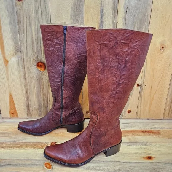 Kenneth Cole Brown Italian Leather Riding Boots