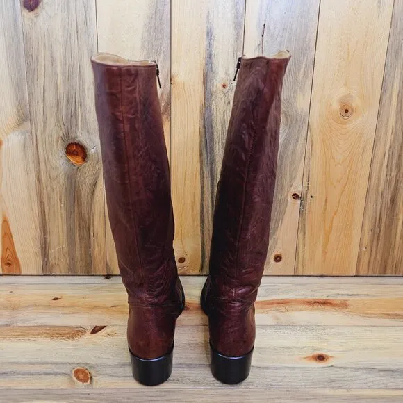 Kenneth Cole Brown Italian Leather Riding Boots