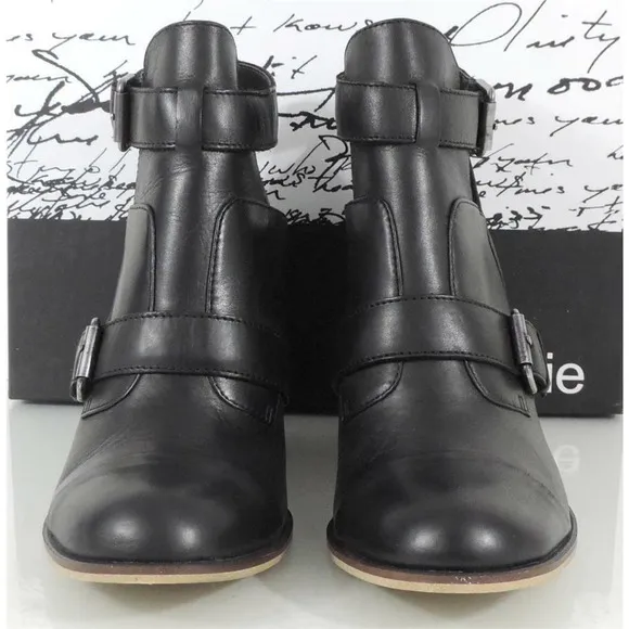 Kensie Cameron High Heel Sandals Booties Cut Out Details Leather Black Size 8