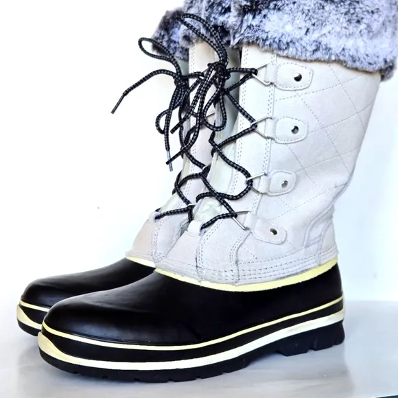 Khombu Emily Women's Gray Ankle Snow Boots Size 9 Winter Casual Faux Fur Trim