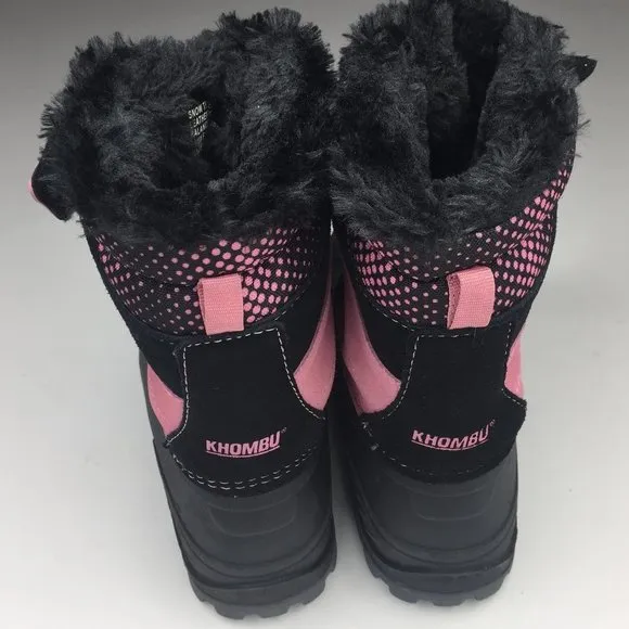 KHOMBU snow tracker girl's size 4 snow boots.