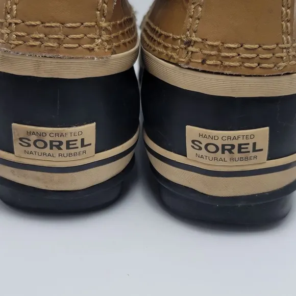 Kids Sorel Caribou Fleece-Trimmed Waterproof Faux Fur Rubber Duck Snow Boot Sz 4