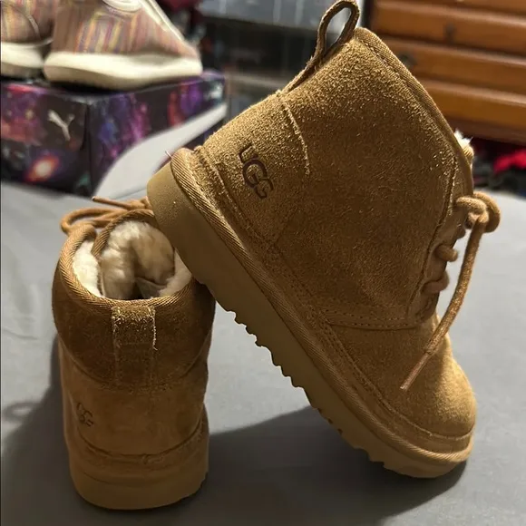 Kids Tan Suede Boots